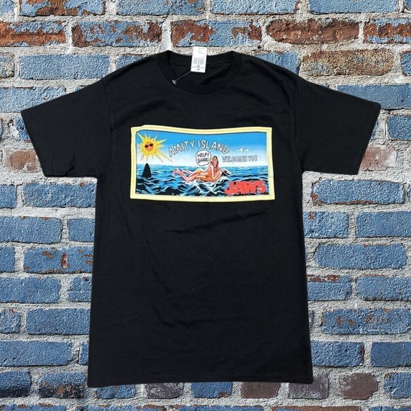 Rock Rebel Other - Rock Rebel Graphic T-Shirt Men's S Black Jaws Amity Island Universal Studios New